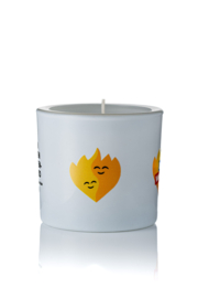 Witte geurkaars 8x9 cm - geur Xmas Spice - 45 branduren