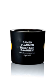 Mat zwarte geurkaars 8x9 cm - geur Xmas Spice - 45 branduren