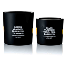 Set zwarte geurkaarsen groot+klein - geur Xmas Spice - 60 branduren