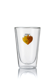 Dubbelwandig Theeglas groot (450ml) - De Warmste Week