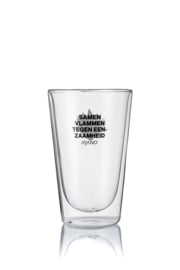 Dubbelwandig Theeglas groot (450ml) - De Warmste Week