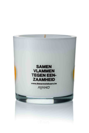 Witte geurkaars 10x10 cm - geur Xmas Spice - 60 branduren