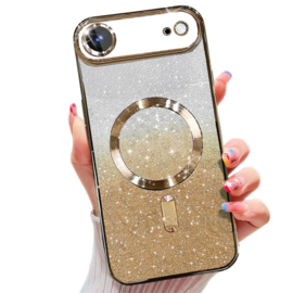 iPhone 17 Air - MagSafe met Glitter - Soft TPU Case - Camera Lens Protection - Goud