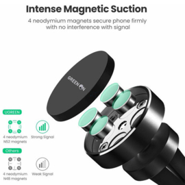 Green ON Round Ventilatierooster Magneet Telefoonhouder