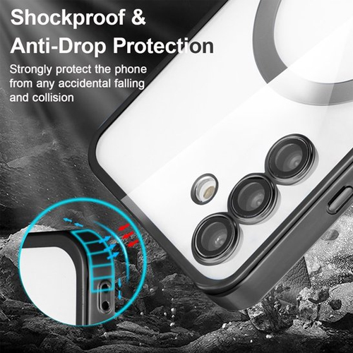Magnetic Magsafe Lens Protection Case - Samsung A16 - Zwart