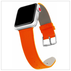 Leather Look bandje Geschikt voor Serie 7 (41 mm) - Oranje