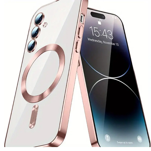 Magnetic Magsafe Lens Protection Case - Samsung A56 - Roze