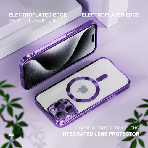 iPhone 15 Pro Max - MagSafe - Paars - Draadloos oplaadbare Back Cover