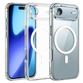 iPhone 17 Air - HQ Silicone Case - Geschikt voor MagSafe - Anti Shock Transparant