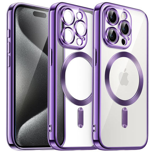 iPhone 15 Pro Max - MagSafe - Paars - Draadloos oplaadbare Back Cover
