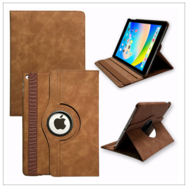 Casemania Luxe Suede Draaibaar Case - iPad Air/iPad 9.7 2017/2018 - Bruin