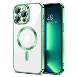Magnetic Magsafe Case - iPhone 15 Pro - Groen - Draadloos Oplaadbare Case