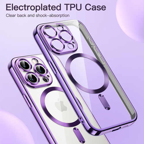 iPhone 15 Pro Max - MagSafe - Paars - Draadloos oplaadbare Back Cover