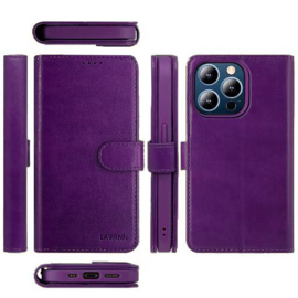 Lavann Leather Book Case 2 in 1 - Samsung A16 - Paars