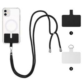 Universele Phone Koord Extra Sterk 6mm - Zwart