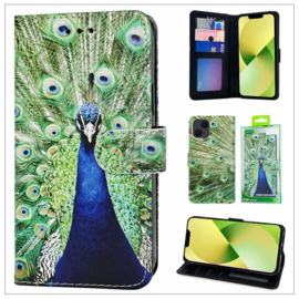 Samsung S23 - Bookcase Print - Peacock Galaxy