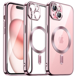 Magnetic Magsafe Case - iPhone 16 Plus - Roze - Draadloos Oplaadbare Case