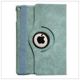 Casemania Luxe Suede Draaibaar Case - Samsung Tab A9+ - Turquoise