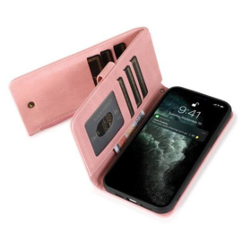Trendy Wallet Case Met Rits - Samsung S22 - Roze