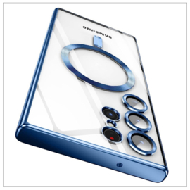 Magnetic Magsafe Lens Protection Case - Samsung S24 Ultra - Blauw