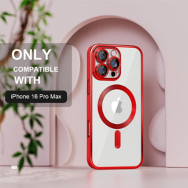 Magnetic Magsafe Case - iPhone 13 - Rood - Draadloos Oplaadbare Case