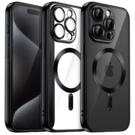 Magnetic Magsafe Case - iPhone 16 Pro Max - Zwart - Draadloos Oplaadbare Case