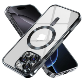 Magnetic Magsafe Case - iPhone 16 Pro Max - Zwart - Draadloos Oplaadbare Case