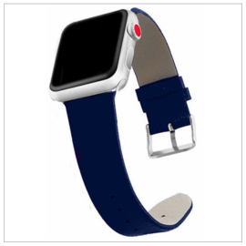 Leather Look bandje Geschikt voor Serie 7 (41 mm) - Donker Blauw