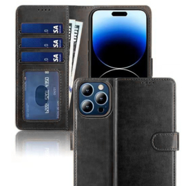 Lavann Leather Book Case 2 in 1 - iPhone 16 Plus - Zwart