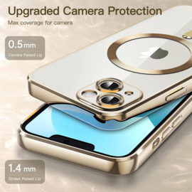 Magnetic Magsafe Case - iPhone 16 Plus - Goud - Draadloos Oplaadbare Case