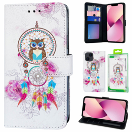 Samsung A53 (5G) - Bookcase Print - Dromenvanger Wit Paars