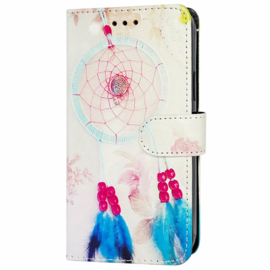 iPhone 14 - Bookcase Print - Dromevanger Wit Blauw
