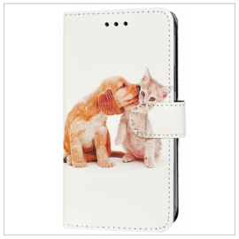 iPhone 14 Pro - Bookcase Print - Dog & Cat Galaxy