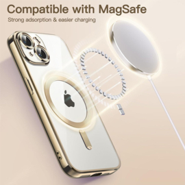 Magnetic Magsafe Case - iPhone 16 Plus - Goud - Draadloos Oplaadbare Case
