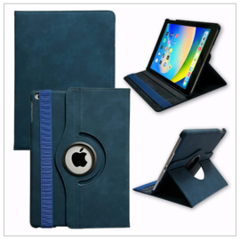 Casemania Luxe Suede Draaibaar Case -  iPad Air/iPad 9.7 2017/2018 - Blauw