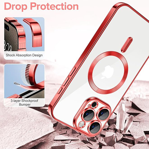 iPhone 15 Pro Max - MagSafe - Licht Blauw - Draadloos oplaadbare Back Cover