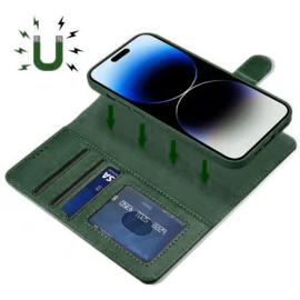 Lavann Leather Book Case 2 in 1 - iPhone 15 - Groen