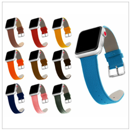 Leather Look bandje Geschikt voor Serie 7 (41 mm) - Donker Blauw