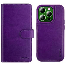 Lavann Leather Book Case 2 in 1 - Samsung A16 - Paars