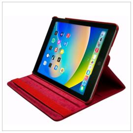 Casemania Luxe Suede Draaibaar Case - Samsung Tab A9+ - Rood