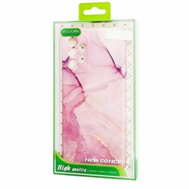 Back Cover - Marmer Paars Printje - Oppo A5 - Achterkantje