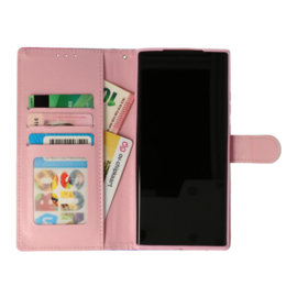 Book Case Geschikt voor iPhone 16e / iPhone 17e - Vlinders Printje - Ruimte voor 3 pasjes