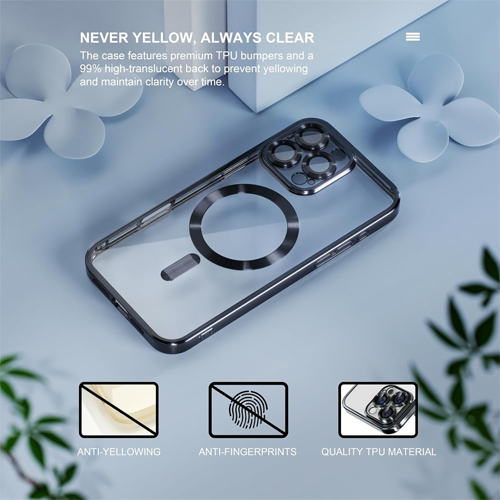 iPhone 15 Pro Max - MagSafe - Zwart - Draadloos oplaadbare Back Cover