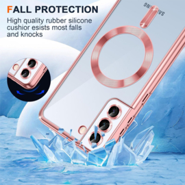 Samsung S21 Plus Magsafe Hoesje - Transparant/Roze