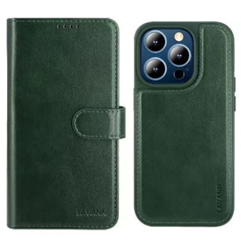 Lavann Leather Book Case 2 in 1 - iPhone 15 Pro Max - Groen