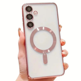 Magnetic Magsafe Lens Protection Case - Samsung A35 - Roze