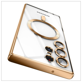 Magnetic Magsafe Lens Protection Case - Samsung S24 Ultra - Goud