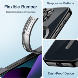 iPhone 13 Pro Max - MagSafe -  Zwart - Draadloos oplaadbare Back Cover
