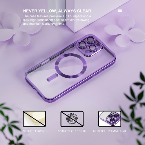 iPhone 15 Pro Max - MagSafe - Paars - Draadloos oplaadbare Back Cover