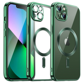 Magnetic Magsafe Case - iPhone 15 - Groen - Draadloos Oplaadbare Case